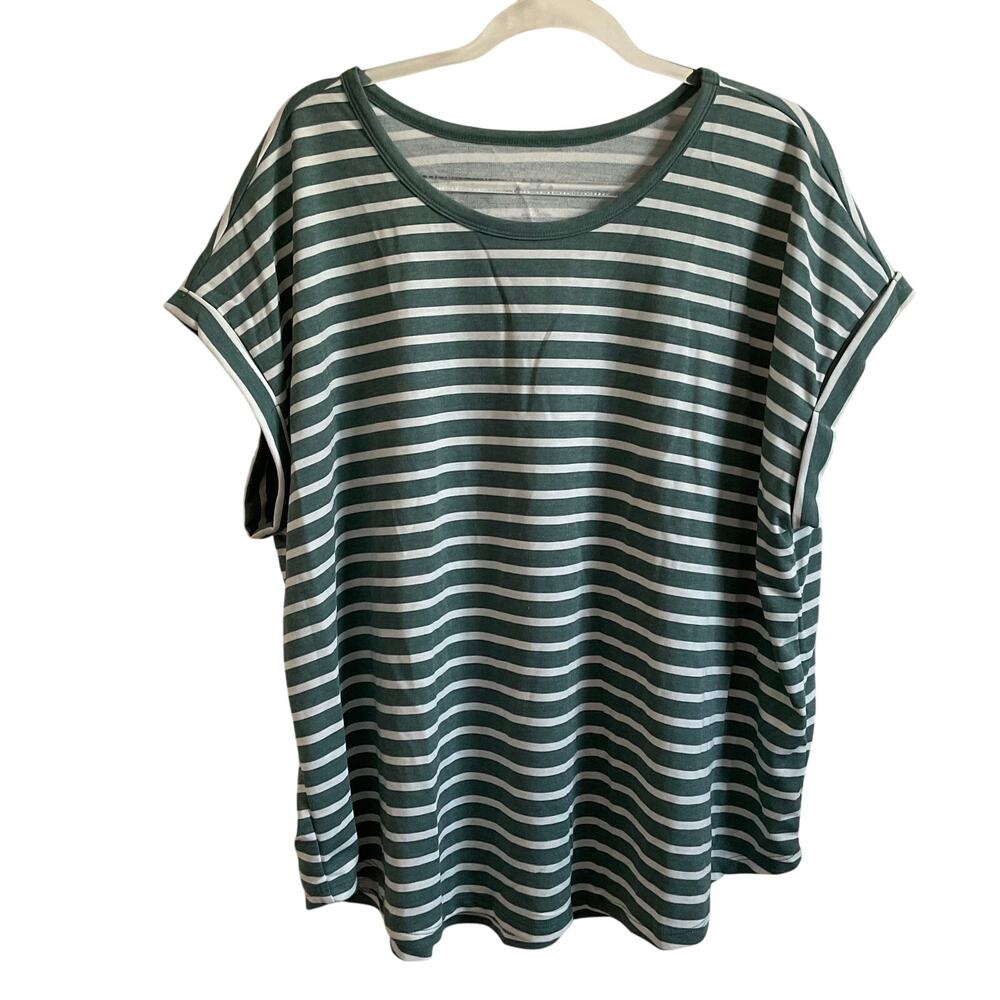 Maurice’s 24/7 Terry Cloth Striped Oversized Tee - Size 2X